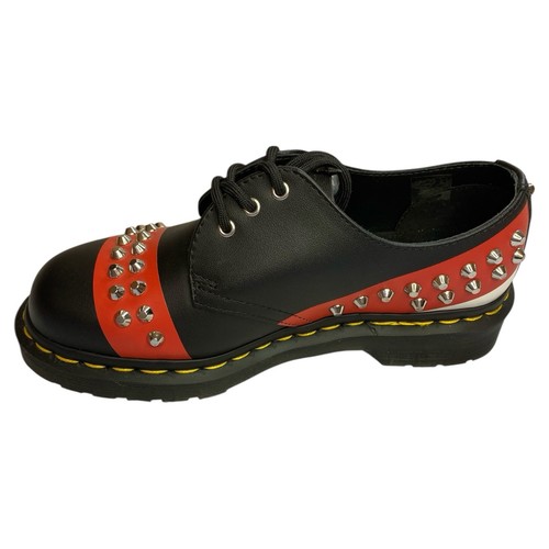 Dr Martens 1461 Stud 3-Loch Schuhe schwarz rot Hero Backhand Gr. 5 M (R25662001) - Bild 8 von 12