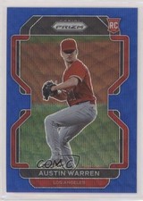 2022 Panini Prizm Tier II Blue Wave Prizm 24/60 Austin Warren #187 0c6