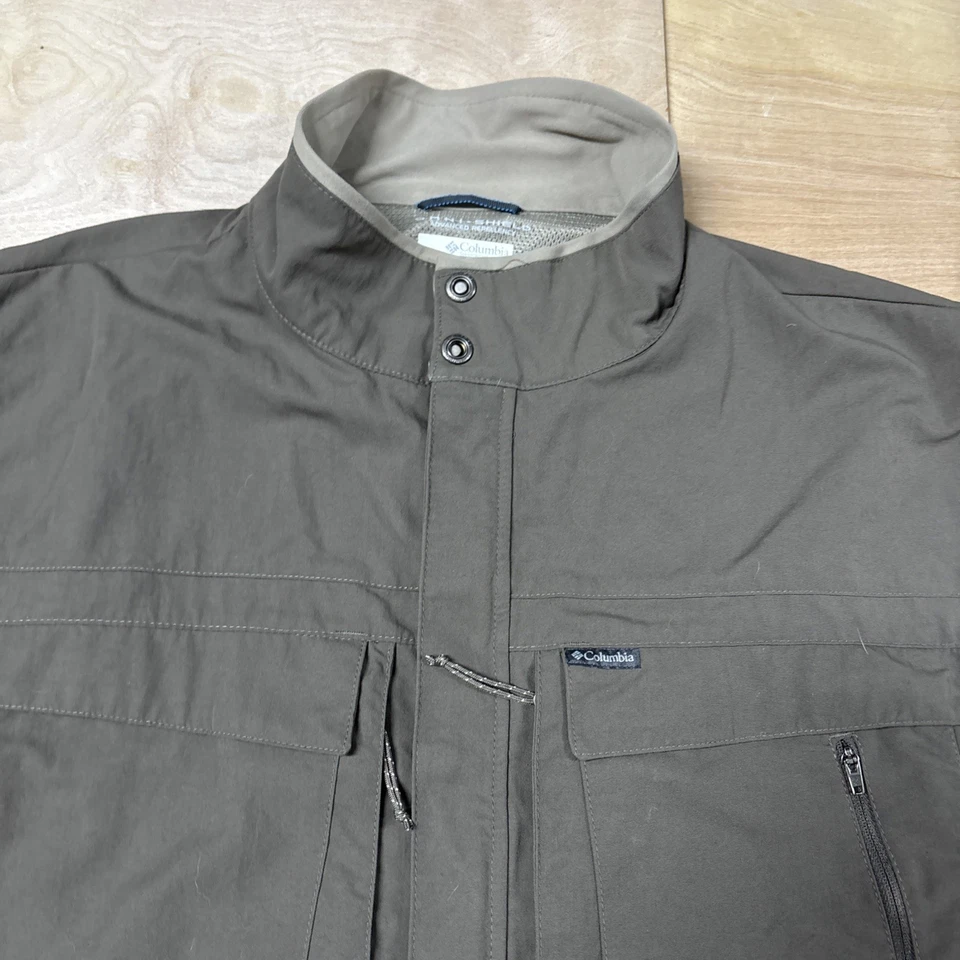 Columbia Vest Mens 2XL Omni-Shield Outdoor Utility Fishing Hiking Pockets Khaki - Image 4 of 4