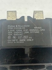 Potter  Brumfield PRD-11DG0-48 Definite Purpose Contactor 48VDC Coil 30A NOS