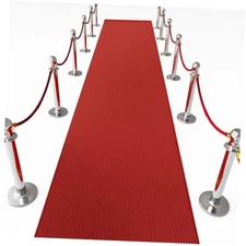  450GSM Extra Thick Red Carpet Runner for Party & Events 3x10ft, Red Aisle 