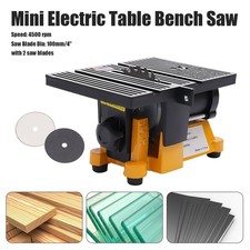 Portable Mini Table Saw Cutter Bench Cutting Machine Plastic Wood Metal 4500rpm