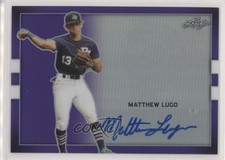 2018 Leaf Perfect Game National Showcase Metal Purple 6/12 Matthew Lugo Auto 7xr