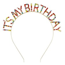 Birthday Headband Colorful Tiara Cute It's My Birthday Girl Decoration