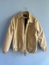 Polo Ralph Lauren Bi-Swing Windbreaker Zip Jacket Men S Khaki Harrington Lined