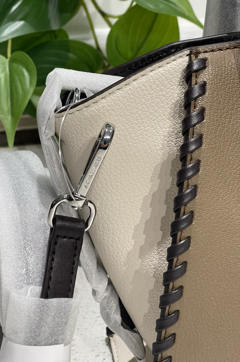 MICHAEL KORS AVRIL SMALL ZIP CROSSBODY BRAIDED SATCHEL SHOULDER