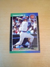 1989 Donruss #276 VANCE LAW Chicago Cubs Baseball Card, 3rd Base. (*Denotes*) NM