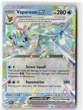POKEMON PRISMATIC EVOLUTIONS VAPOREON EX 023/131 TCG HOLO