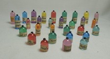 Dolls house miniature SET OF 30 APOTHECARY WIZARD WITCH POISON BOTTLES  JOB LOT