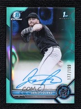 2022 Bowman Draft Chrome Pick Aqua Lava Refractor 177/199 Jared Poland Auto 0lj0