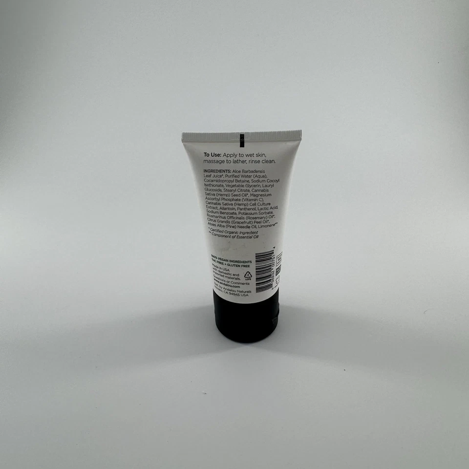 Jabón corporal Andalou Naturals para hombres 3 en 1 1 1,7 fl oz Cannacell Foto 2 de 2