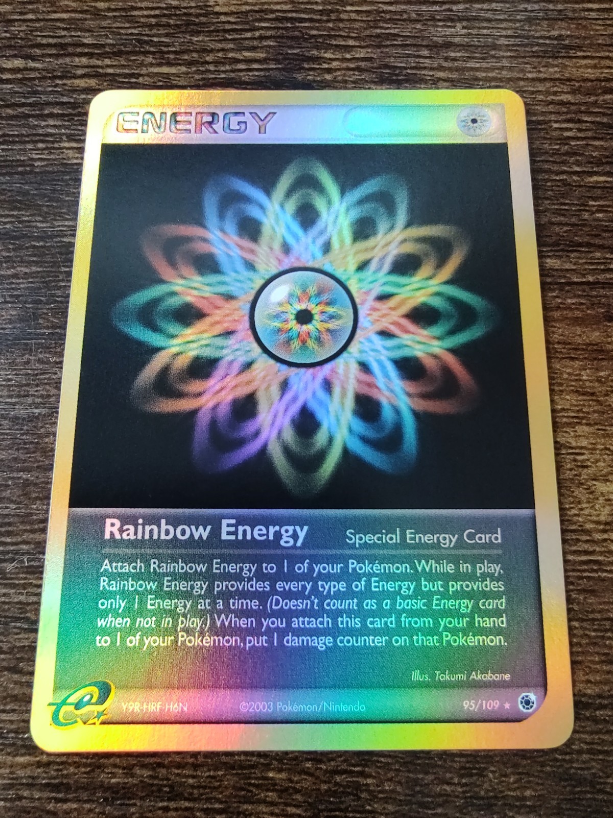 Pokemon EX Ruby and Sapphire Rainbow Energy 95/109 Reverse Holo Rare NM-MINT