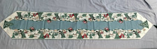 NEW CHRISTMAS TREE SANTA SLEIGH VILLAGE SNOWMAN TABLE RUNNER 70" x 13" HOLIDAY