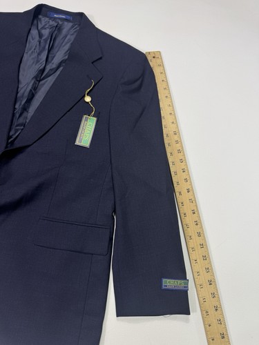 Chaps Ralph Lauren Blazer Sport Coat 46R Navy NWT 2-Button Career Casual Luxury - Picture 11 of 13