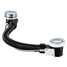 Upgraded Bath Waste and Overflow Kit Chrome Pop Up Bath Plug Bath Drain (Bath...