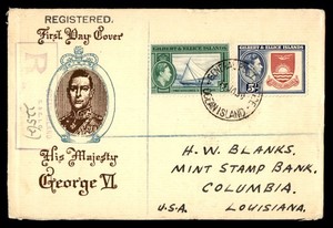 Mayfairstamps Gilbert and Ellice Islands FDC 1939 King George VI Combo Registere