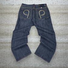 Vintage Y2K Skater Wide Leg Jeans 36x30 Baggy Fit Smoke Black Wash Denim Rap