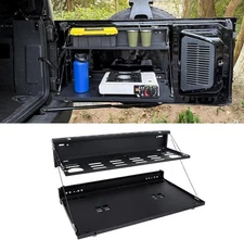 2-Tier Tailgate Table For Ford Bronco 2021-25,Foldable Cargo Shelf Storage Shelf