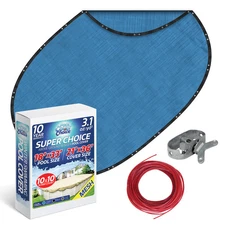 PoolCoverChoice Winter Swimming Pool Cover for 18 ft x 33 ft Oval Pool