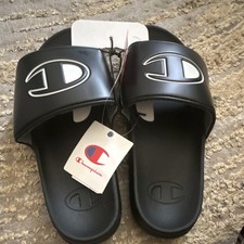 Champion IPO Squish Men's Cushioned Black Slide Sandals Size 8