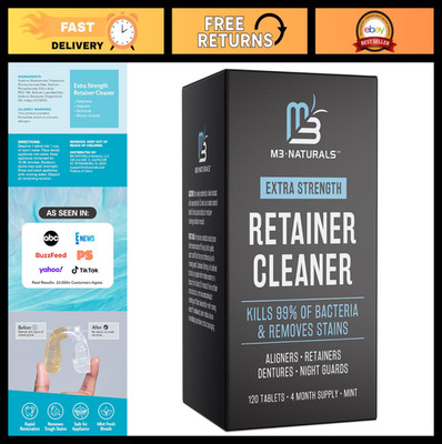 Invisalign Retainer Cleanser Tablets - Odor & Stain Remover, 4-Month Supply, Min