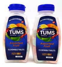 2 Pack Tums Ultra Strength Heartburn Relief Chewable Antacid Tablets - 72 Count