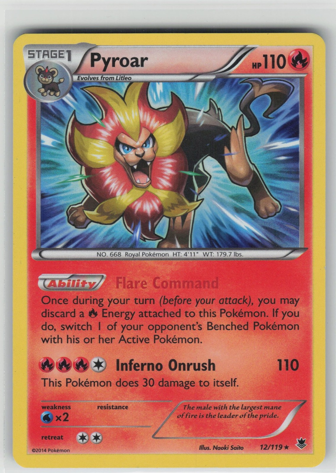Pyroar Holofoil XY - Phantom Forces [PHF - 12/119] Pokemon MP