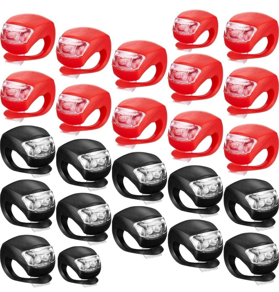 Bike Safety Front Headlight Rear Tail Light & Batteries