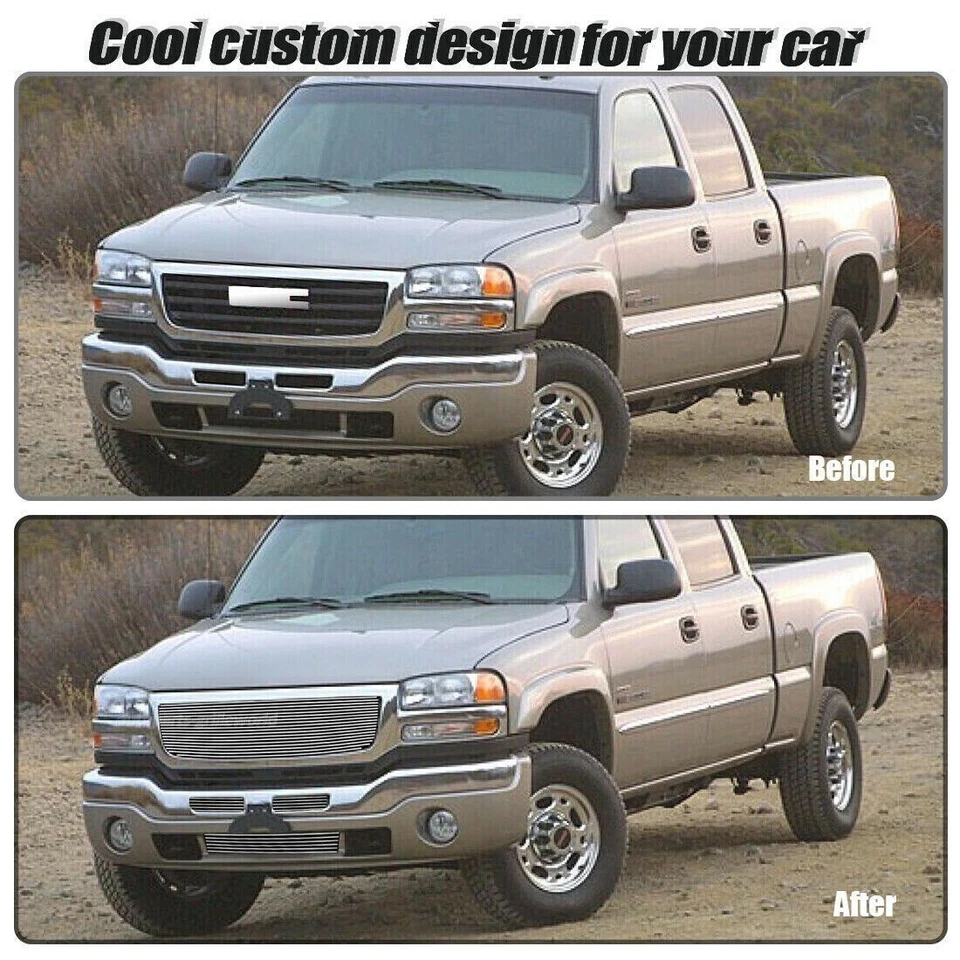Billet Grille Fits 2003-2006 GMC Sierra1500/2500HD/3500/07 Classic Sierra Grill Foto 3 de 4