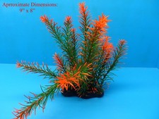 PLASTIC PLANT HEAVY BASE 7027 AQUARIUM DECORATION Approx. 9"H x 8"W