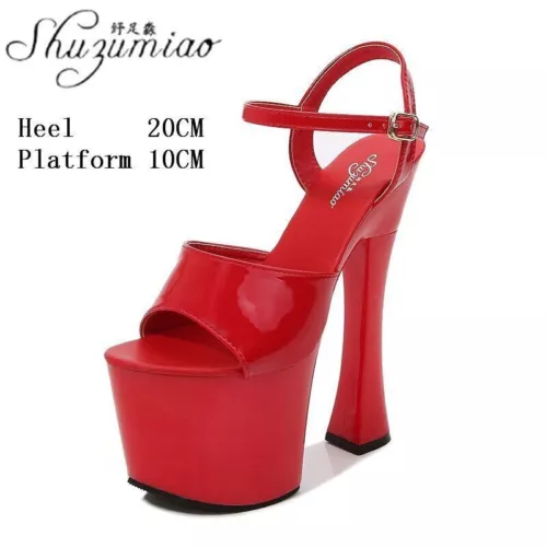 Women Platform Super High Heels Sexy Pumps Fashion Sandals Party Dance Shoes - Picture 19 of 41