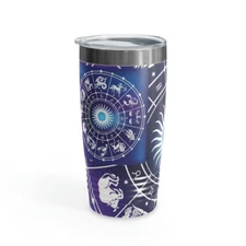 Zodiac sign Ringneck Tumbler, 20oz, stainless steel , unique birthday gift