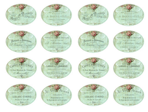 Vintage Image Victorian Rose French Labels Transfer Waterslide Decals ...