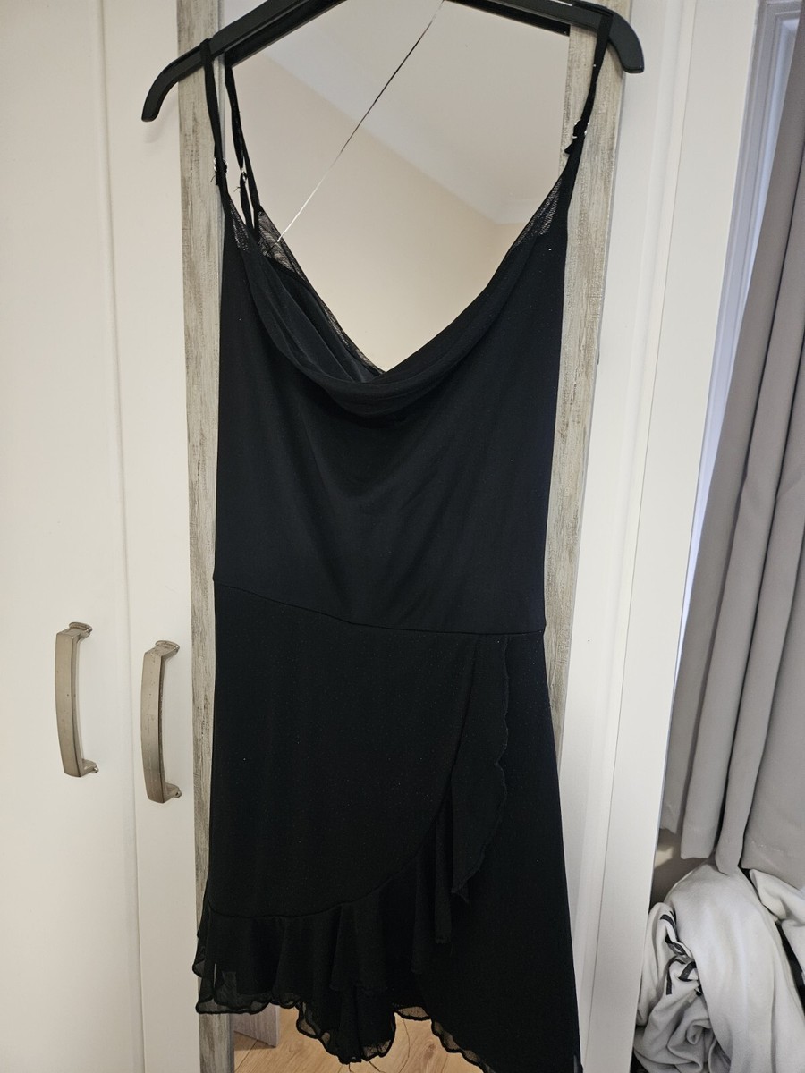 Quiz Black Mesh Playsuit UK