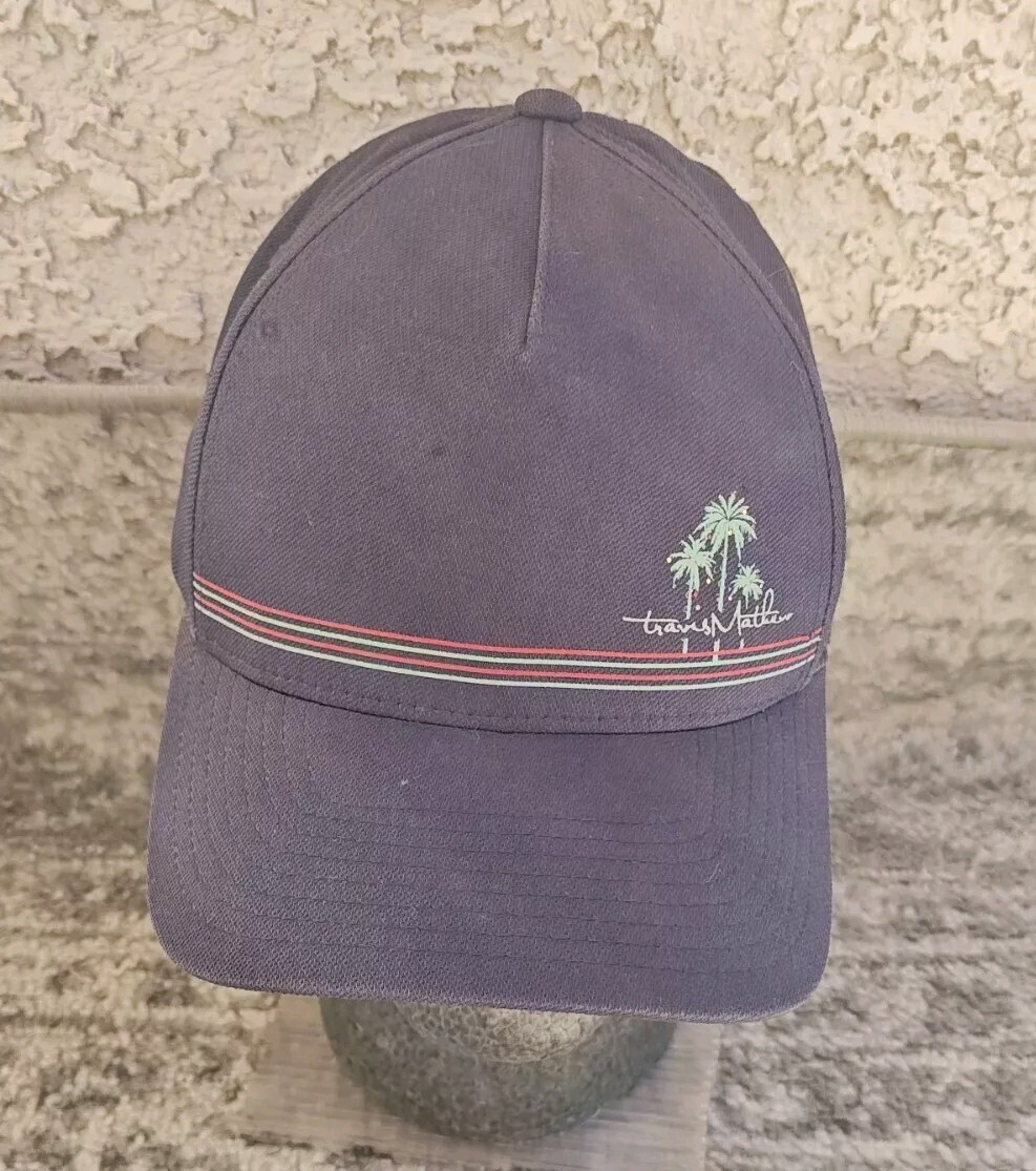 Travis Mathew Golf Hat Cap L/XL Navy Flexfit Stretch Activewear