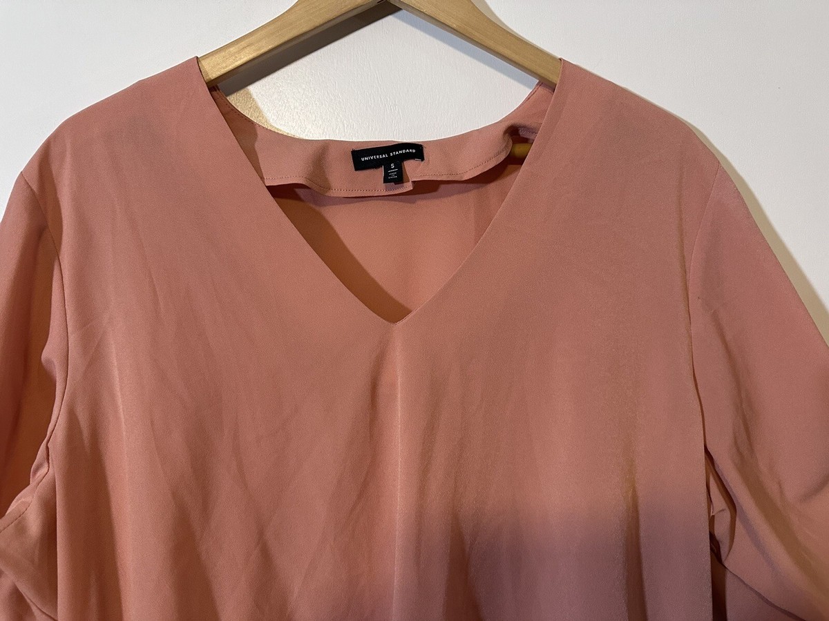 Universal Standard Blouse Top Small 14/16 Peach Balloon