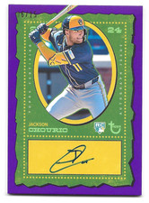 JACKSON CHOURIO 2024 Topps Brooklyn Collection Rookie RC Auto PURPLE #06/15