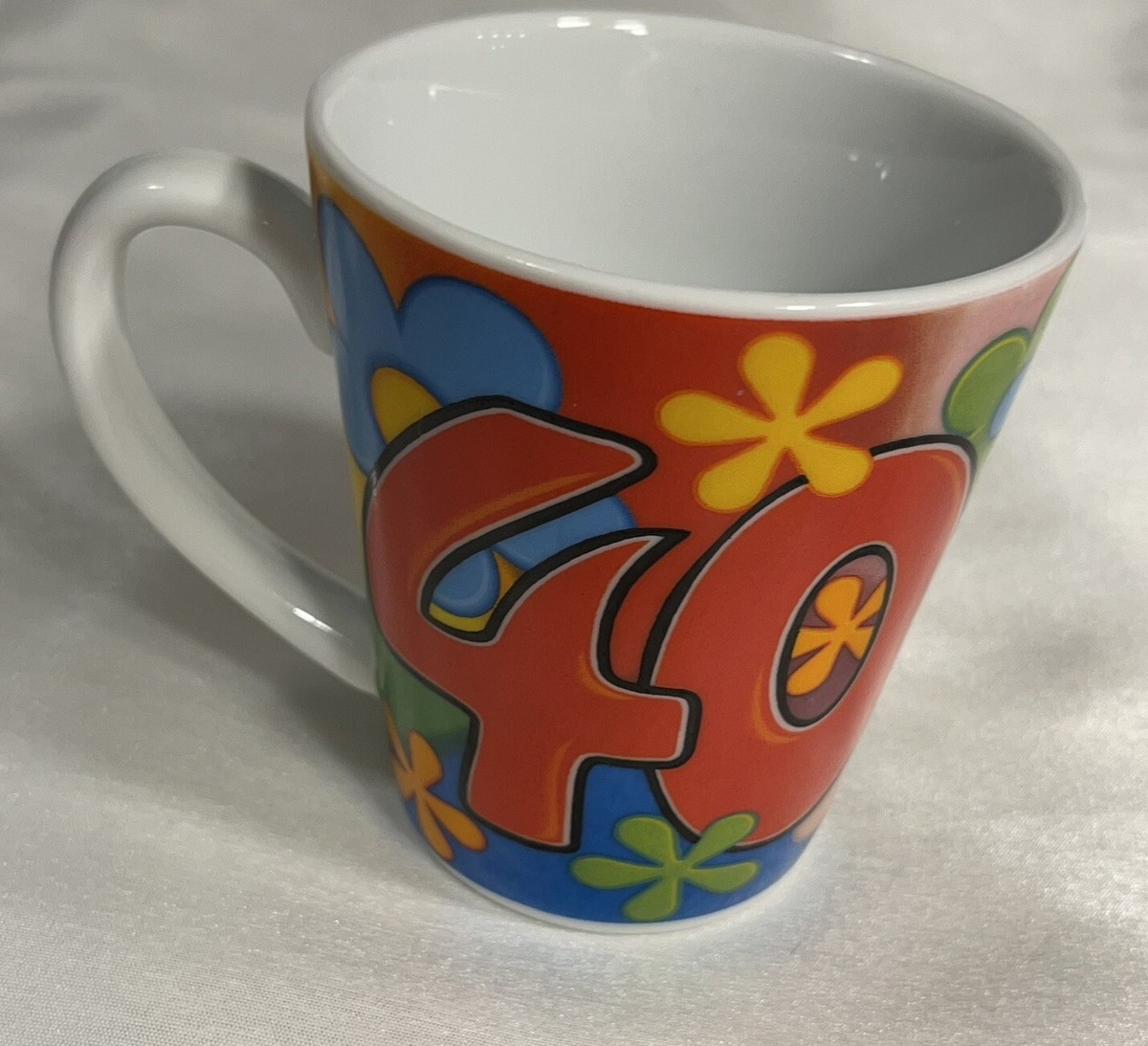 Ceramic Coffee Mug 40 Hippie Daisies Festive 40th Birthday Celebrate | eBay
