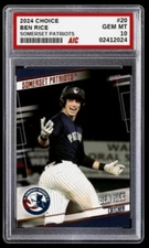 2024 Ben Rice Minor League Rookie Card #20 Somerset Patriots Graded 10