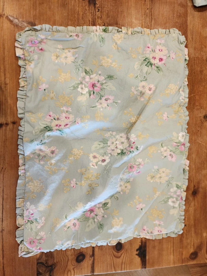 Пара Liz Claiborne Ruffle Edge Стиль Коттеджа Цветочный Принт Роза Стандартный Накидка - Изображение 2 из 4