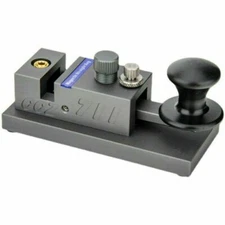 Metal Second Generation CW Key Mini Morse Key Magnetic Straight Key Manual