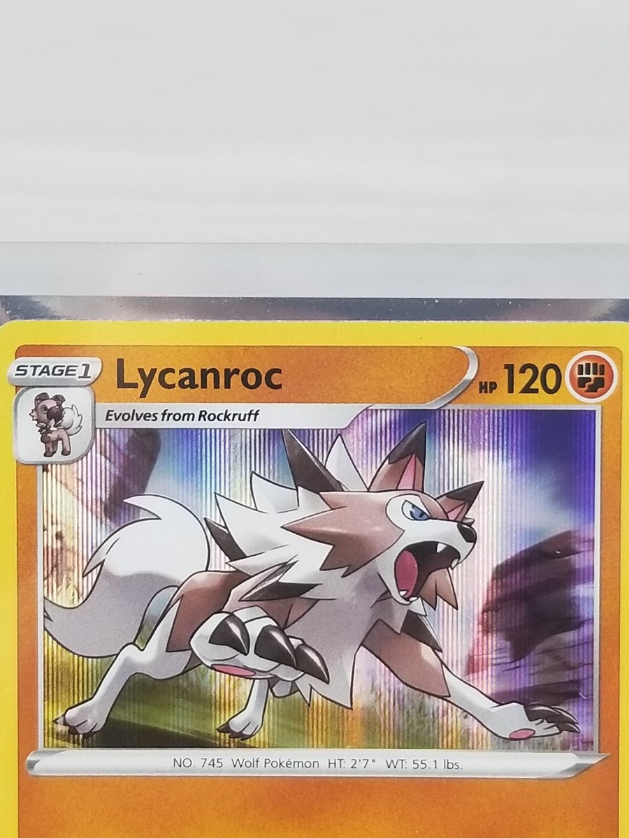 120 hp pokemon card Lycanroc Hp 120 Foil #30 Pokemon Card 2020