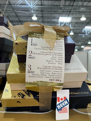 Chocodelice Belgian Finest Chocolates 3 Gift Box Set 490 g, Exp