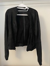 Joe’s Jeans Black 100% Calf Leather Women’s Jacket Size Small