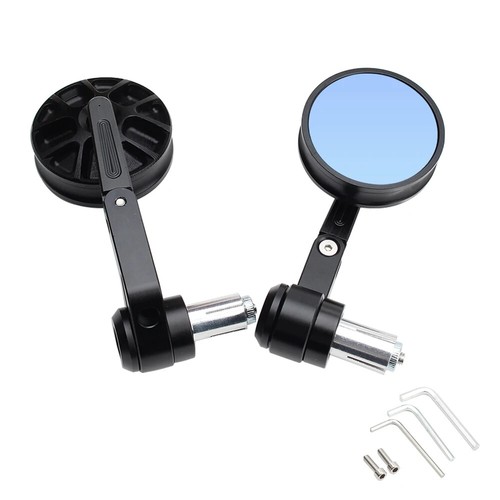 Aluminum Alloy 22mm Handlebar Mirror Motorcycle Small Mirror Universal - Picture 2 of 6