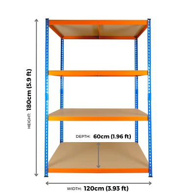 TRADE PRICE DEALS Garage Racking Warehouse Shelving Unit Heavy Duty Shelf Shed Storage 4 Tier