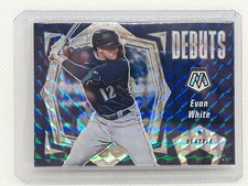Evan White 2021 Mosaic Baseball - Debuts Mosaic #PD19  - Seattle Mariners