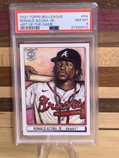 RONALD ACUNA JR. 2021 Topps Big League Art Of The Game PSA 8 Low Pop 1 No Higher