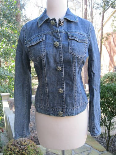 ELIE TAHARI Denim Jean Jacket 