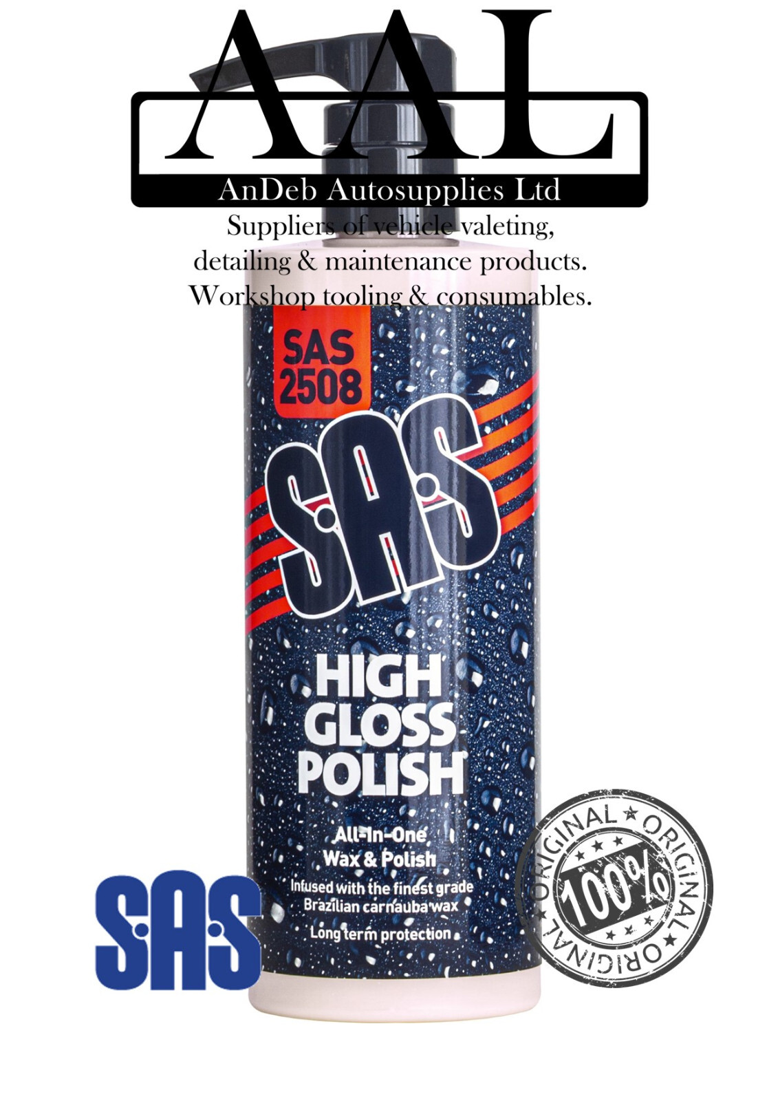 S.A.S High Gloss Wax Polish Brazillian Carnauba Wax 500ml - SAS P/N 2508